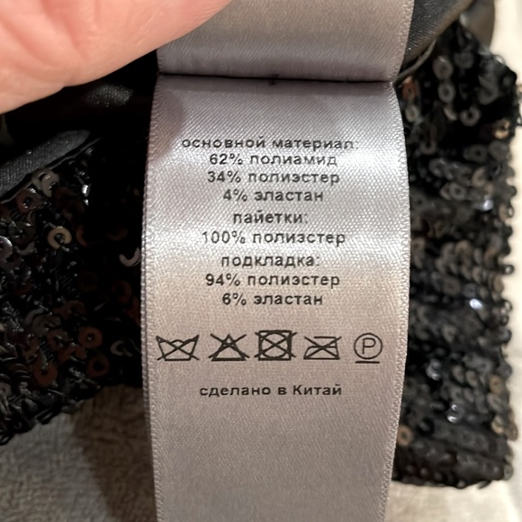 ZADIG & VOLTAIRE Black Beaded Sequins Long Sleeve Bell Wrist Nwt Size M - Picture 11 of 12